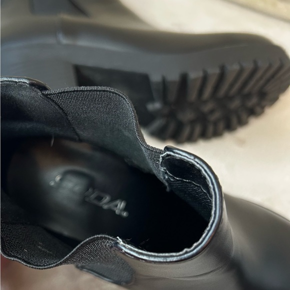 Soda Black Ankle Booties with Chunky Sole - Picture 10 of 10
